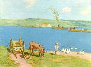 Alfred Sisley Flussufer oil painting